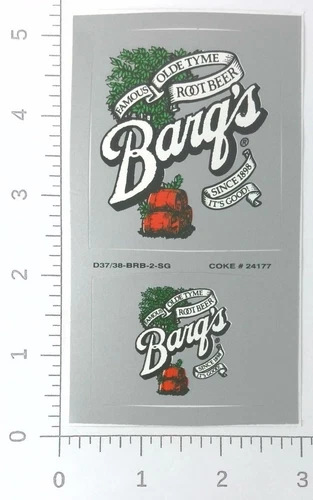Vintage Soda Pop Vending Machine Barq's Root Beer Coca-Cola #24177 Sticker Decal