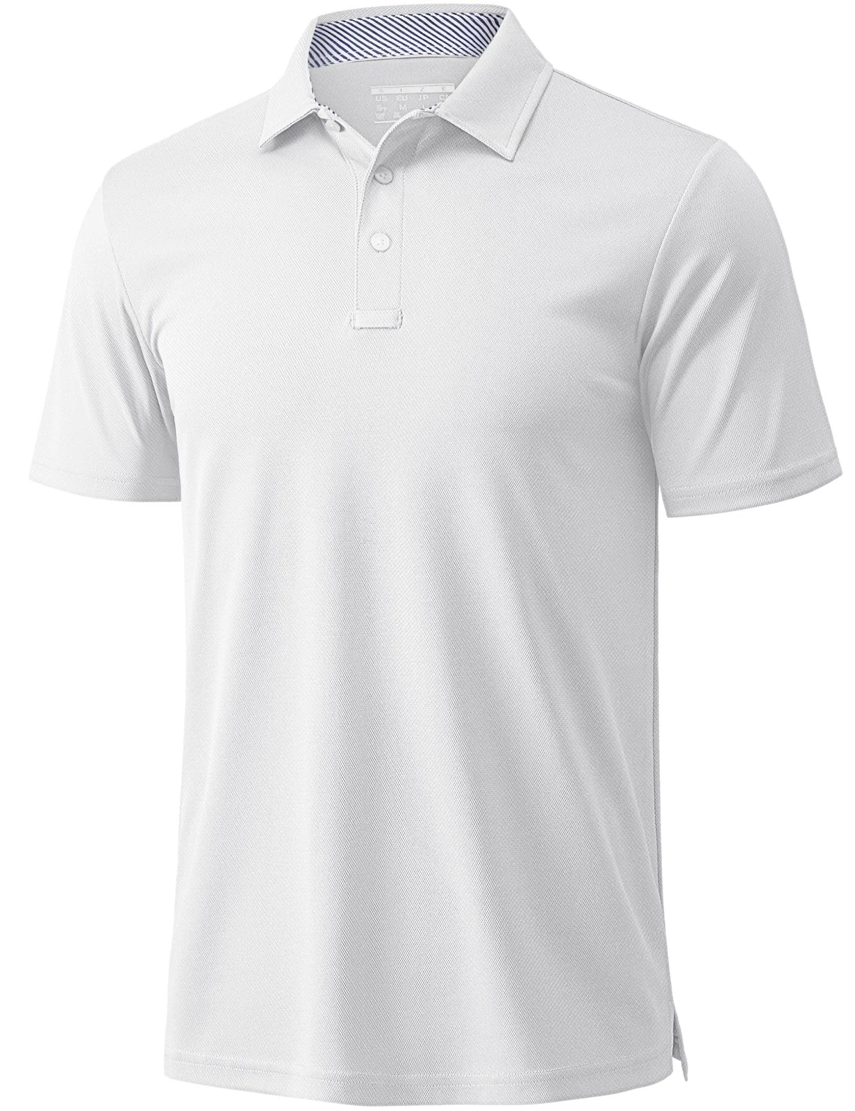 MAGCOMSEN Polo Shirts for Men Breathable Sport Quick Dry T-Shirt XXL, White