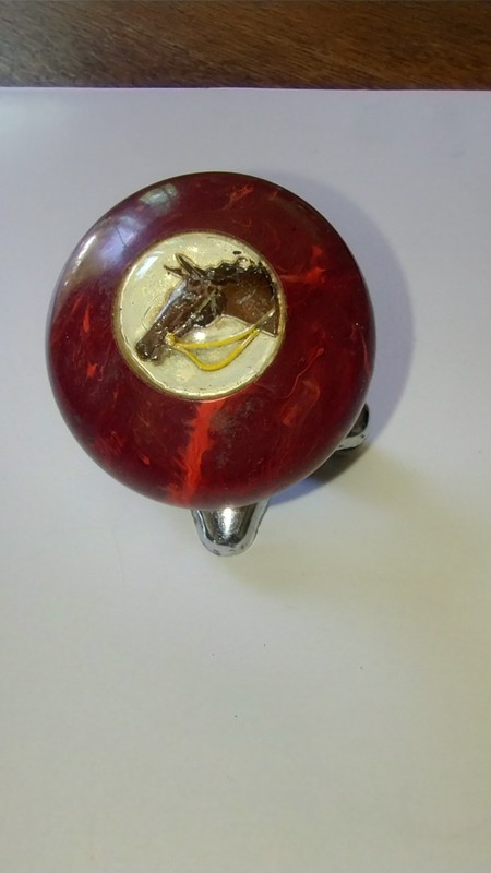 Vintage Spinner Knob  Steering Wheel Suicide Knob horse inlay