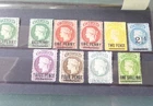 ST HELENA 1884-94 QVIC SET OF 8 MINT SURCHARGED VALUES IN CARD