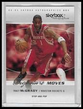 2004-05 SkyBox Autographics #7 SM Tracy McGrady Signature Moves
