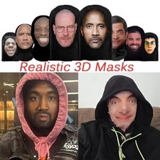 Cosplay Headwear Fashion Balaclava 3d Printed Mask Elastic Mesh Full Face 1pcs