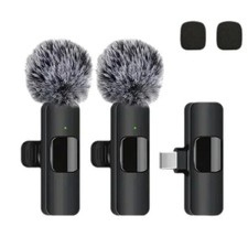 Lavalier Microphone 2.4G Wireless Portable Audio Video Recording Mini Mic for iP