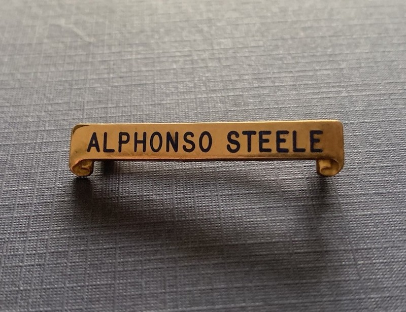 Daughters Of The Republic Of Texas (DRT) “Alphonso Steele” Name Pin