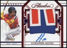 2024 Flawless Luisangel Acuna Prospect Patch Auto Ruby /20 #PPA-LA Mets