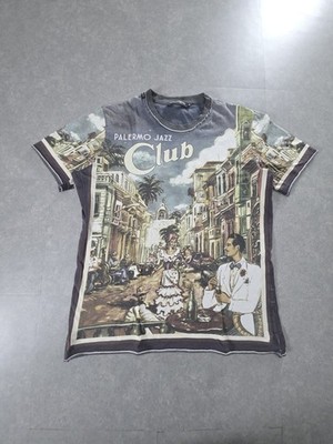 Dolce & Gabbana Palermo Jazz Club Herren T-Shirt Größe 52 Made In Italy