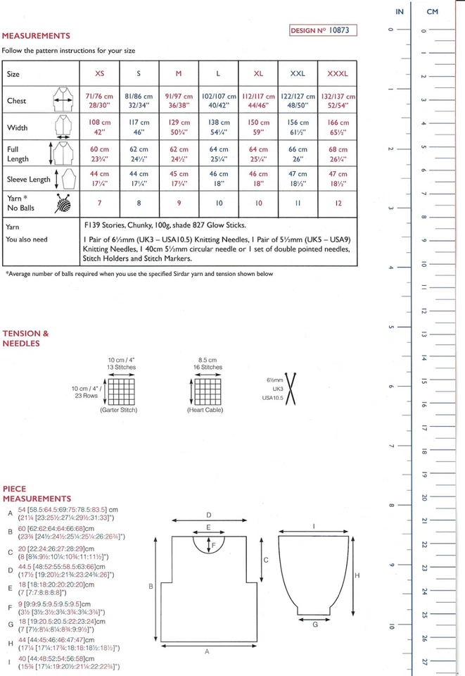 Sirdar Chunky Knitting Pattern - 10873 Ladies Textured Sweater (28-54ins) - Image 2 of 2