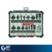 Bosch Powertool Accessories Bosch 2607017473 Router Bit Mixed Set 15 Piece