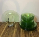 Vintage 25 Piece PYREX Festiva Set Spring Green  -Dinner & Salad Plates & Bowls