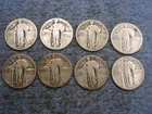 8 SILVER STANDING LIBERTY QUARTERS lot s