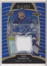 2019-20 Upper Deck Allure Rookies Blue Line Jerseys 55/99 Ilya Mikheyev Auto a2k