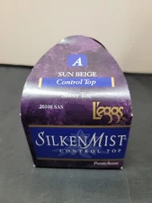 Leggs Silken Mist Sheer Toe Control Top Pantyhose Sun Beige Size A # 20108