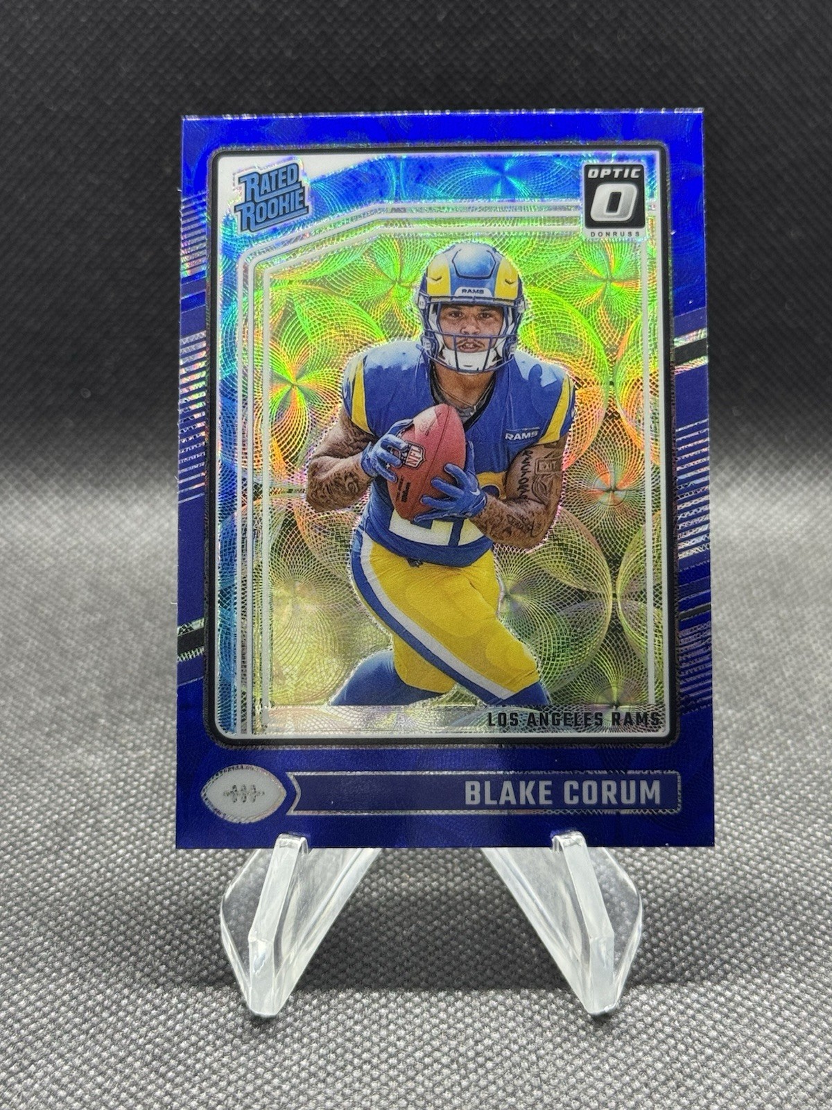 2024 Donruss Optic Blake Corum Blue Scope Rated Rookie #208