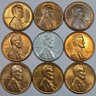 9 Lincoln Wheat Cents Uncirculated/Toned All Different Dates! (Lot#12)