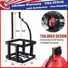 Fuel Jug 5 Gallon Liquid Container Holder Rack Bracket Mount Fit VP Racing Can