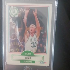 1990-91 Fleer - Larry Bird #8 Boston Celtics Black Line Variation