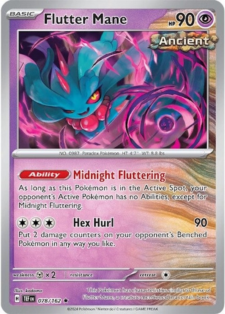 Flutter Mane - [TEF - 078/162] - Holofoil - Rare - Pokemon - EN