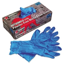 MCR Safety 6012XL Nitri-Med Disposable Nitrile Gloves - XL Blue (100/BX) New