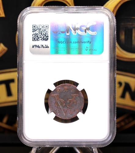 1786 VOC New York Penny ⚓ NGC Genuine Dutch East India Co Colonial Coin - Picture 2 of 10