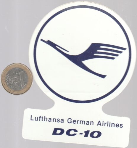  Autocollant . Compagnie Aérienne. LUFTHANSA. DC-10 - Afbeelding 1 van 1