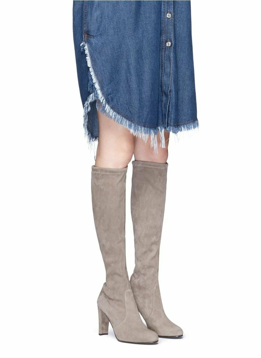 Stuart weitzman keenland knee clearance high stretch suede boot