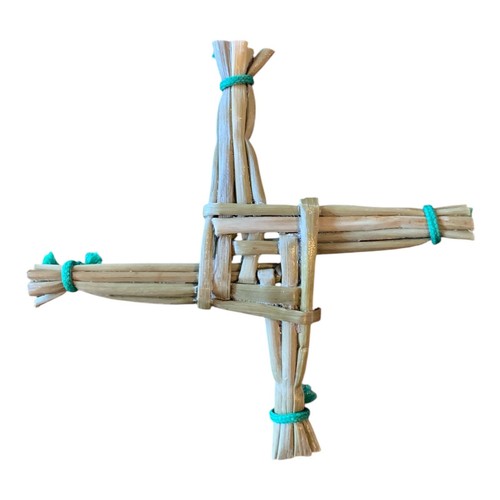 Saint Brigid's Cross Woven Rushes Straw Religious Catholic Small Irish Gift