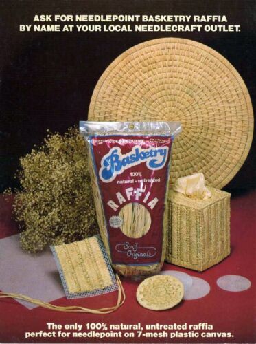 Needlepoint Basketry B312 Country Kitchen Chickens Plastic Canvas & Raffia NOS - Picture 2 of 3