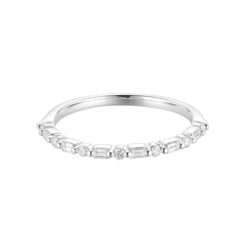 14K White Gold Lab Grown Diamond Wedding Band MZ71716