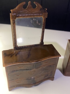 Vintage Dolls House Furniture - Renwal No. B 83 Chest Of Drawers Circa 1950s USA