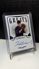 TOM GLAVINE 2020 Panini Flawless Greats On Card Auto Sapphire  /10 Braves #GA-TG