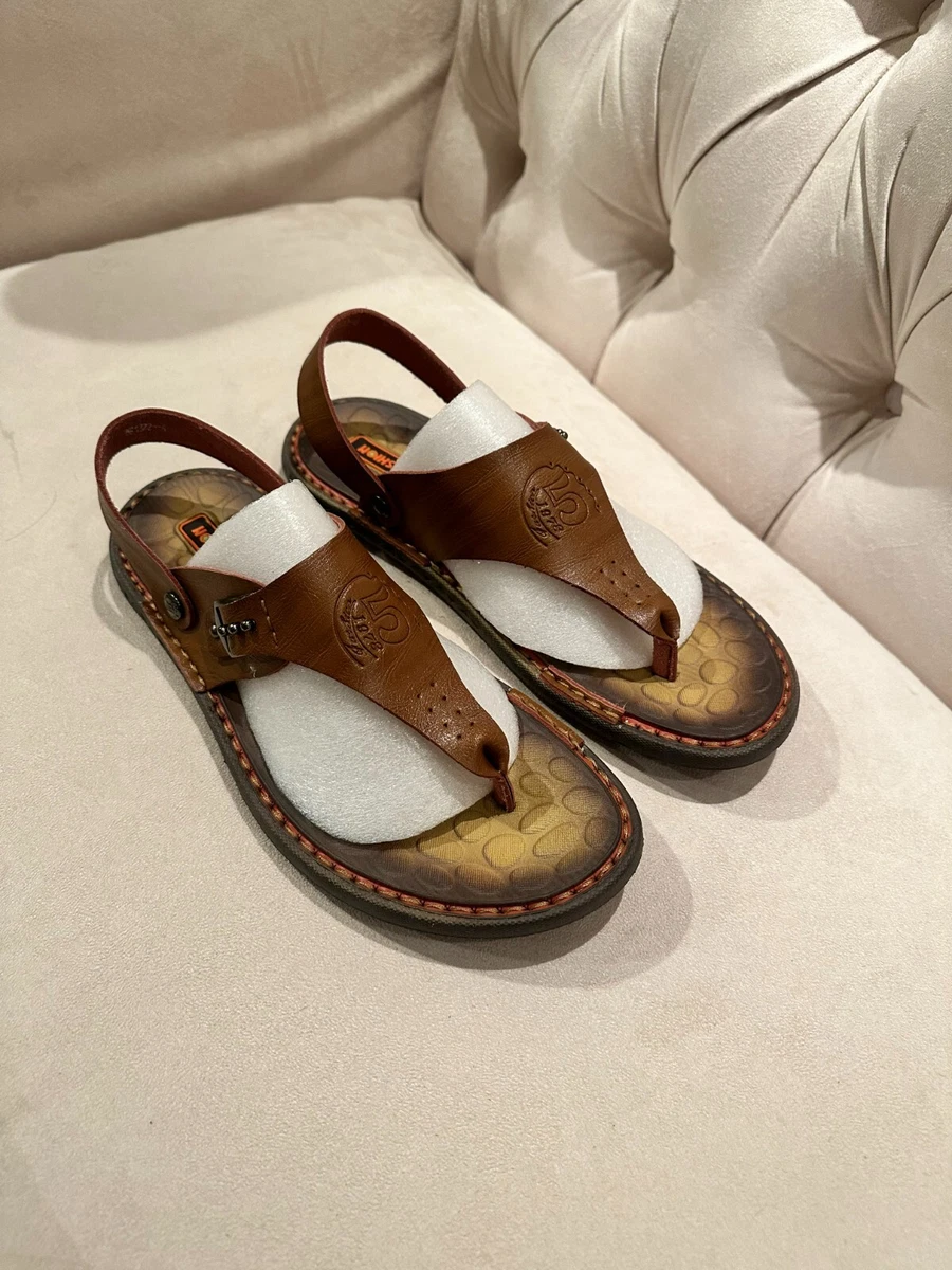 NEW Unique European Greek Style Thong Mens Leather Sandals Size US