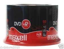 DVD -R Maxell vergini STOCK 4.7GB 120MIN 16X in CAKE 50 + 1cd verbatim 275610