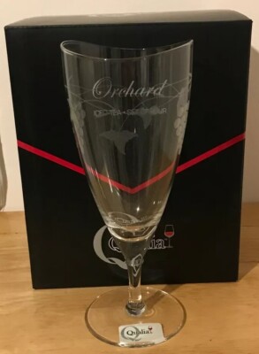 Qualia Orchard Etched Iced Tea Glasses Set Of 4 NIB
