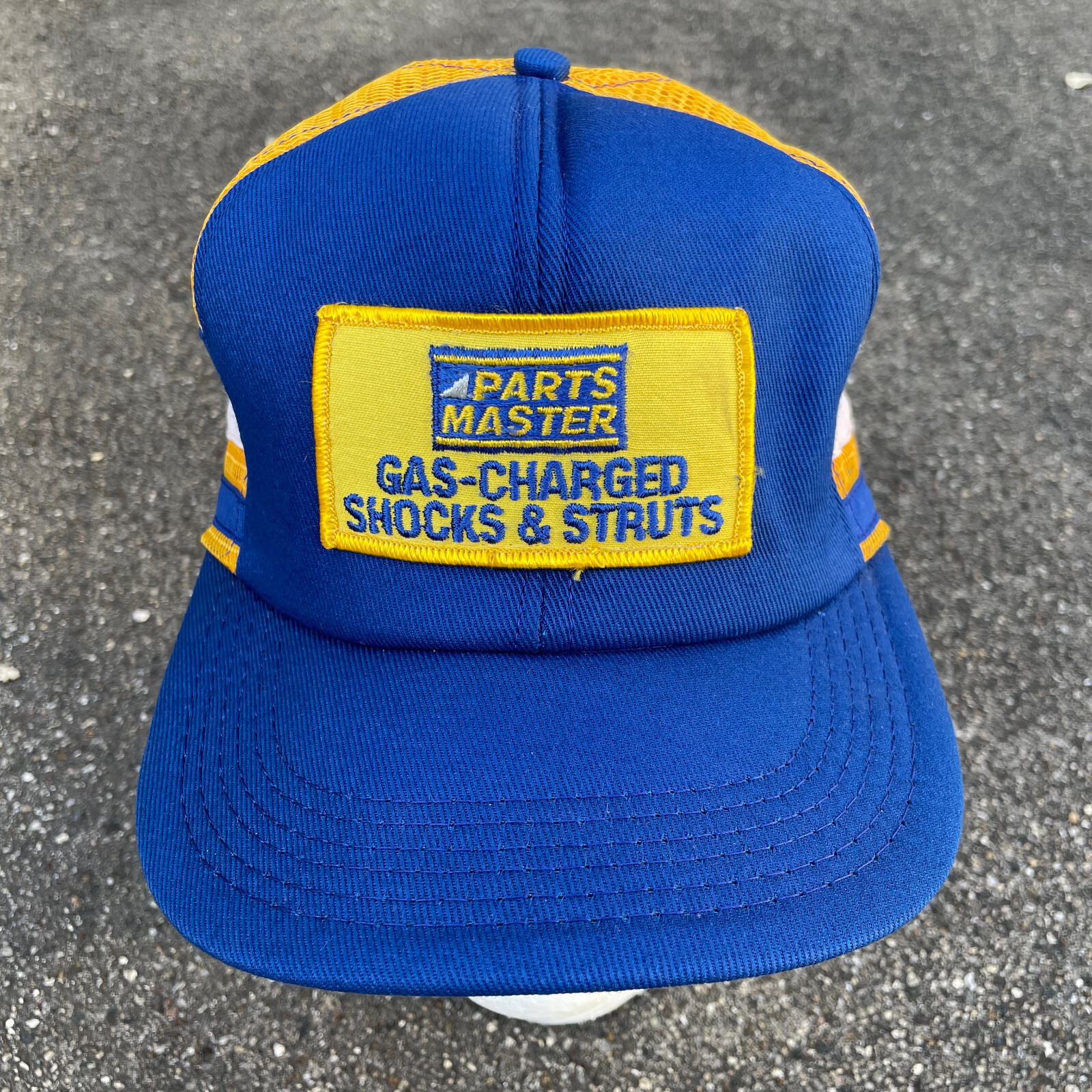 Vintage M & B Headwear Parts Master 3 Stripe Mesh Sna… Gem