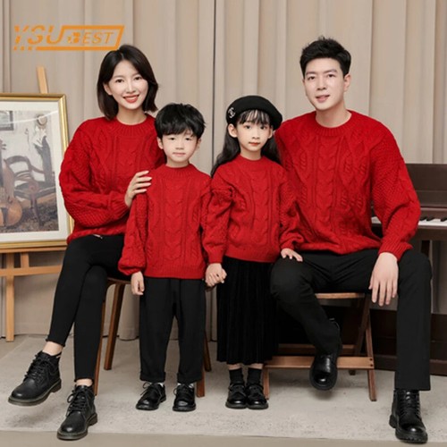 Outfits Family Mother Son Mommy Dad Clothes New Year Family Clothing ...