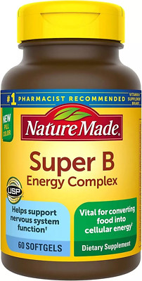 Nature Made Super B Energy Complex 60 Softgels ~ Exp 7/26