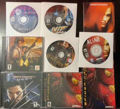 6 PC CD Computer Games Alias Wolverine X-men Lord If The Rings Spider-Man 007 - Picture 1 of 2