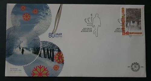 2008 NETHERLANDS NEDERLAND PERSONAL CHRISTMAS STAMP NR 580 FDC