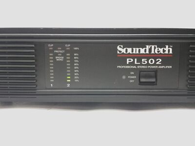 SOUNDTECH PL502 PL-502 2-CHANNEL PRO STEREO POWER AMPLIFIER AMP