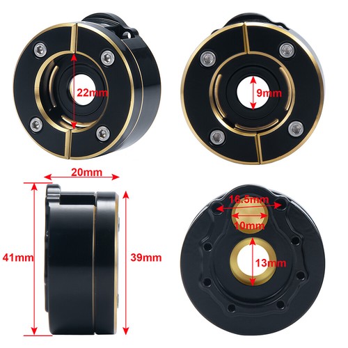 RC Heavy Brass Counterweight Black Portal Drive Housing Steering for TRX4 TRX6 - Picture 6 of 10