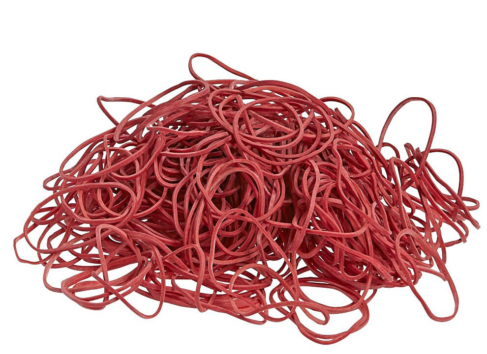 GrueGard Gummibänder 140 Stück - Wiederverwendbare Gummiringe 16-60mm In Pink Mit Aufbewahrungsbox