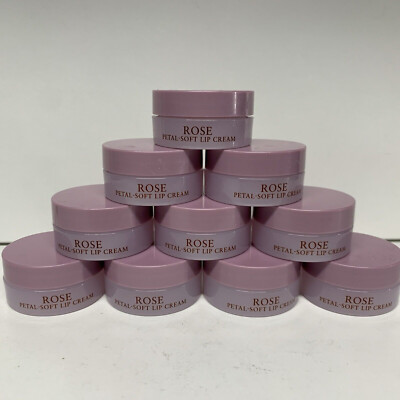 10 Fresh Rose Petal-Soft Lip Cream .07 oz / 2g each New unboxed travel size