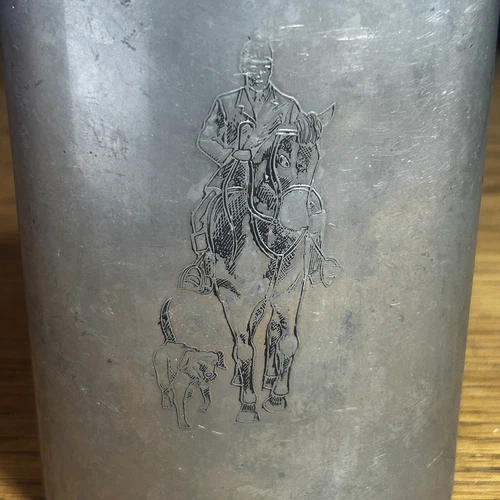 Vintage Orvis Sheffield England Silver Sheffield Horse Design Flask 8oz - Picture 2 of 6