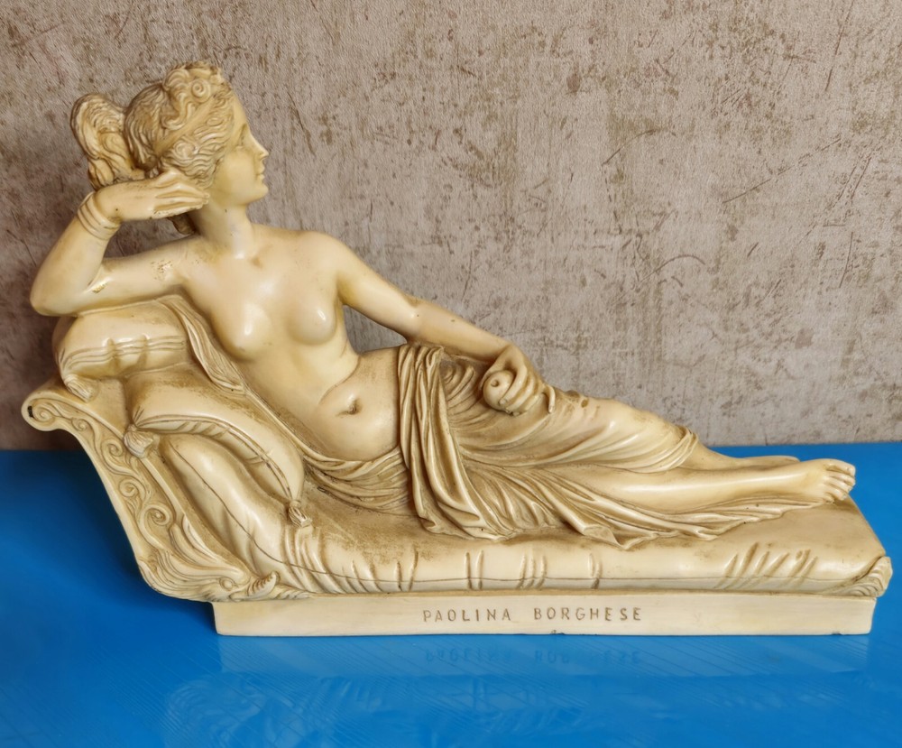 Vintage G Ruggeri Sculpture Paolina Borghese  Venus Victorious Made in Italy