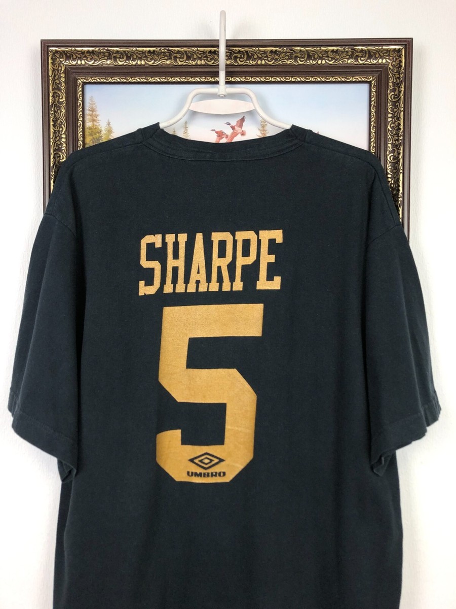 Vintage 90's Umbro Manchester United Lee Sharpe Shirt Over Print