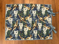 POTTERY BARN Organic Cotton Quilted Sham Birds and Flowers Standard Pillow