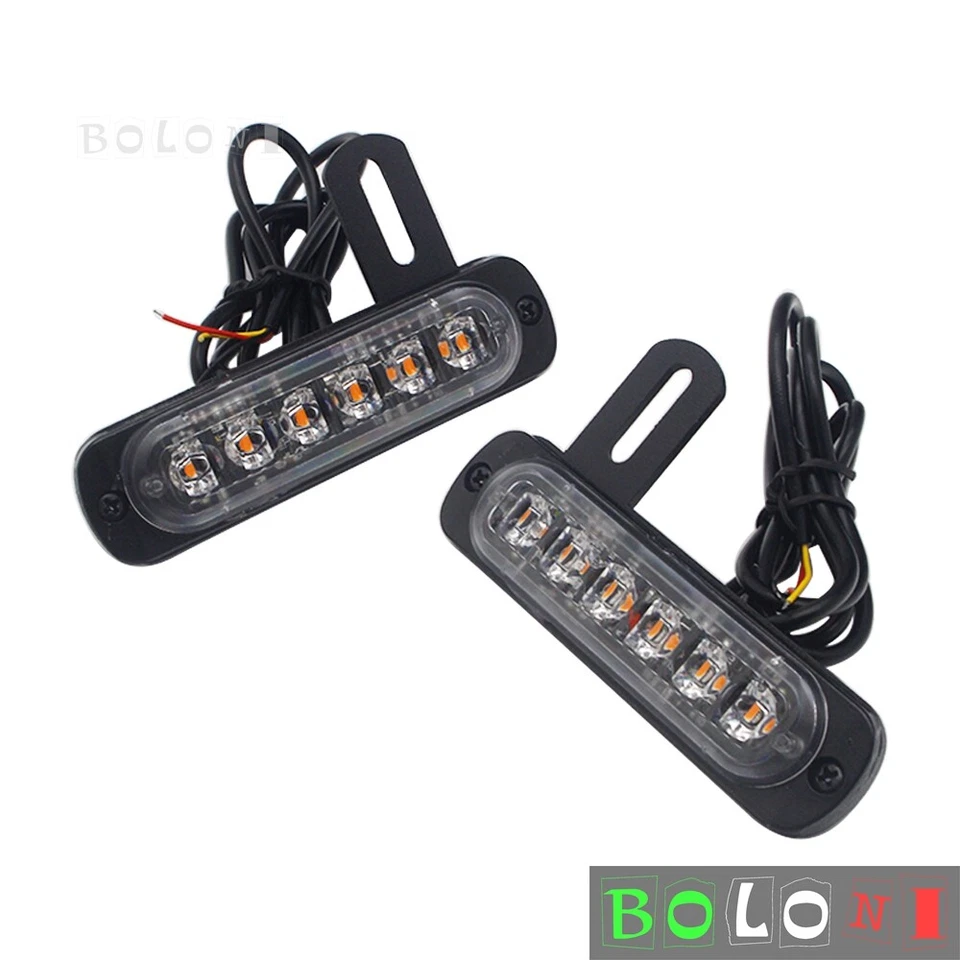 Motorcycle B6 License Plate Auxiliary LED Taillight Flash Turn Light For Harley - Image 3 of 4