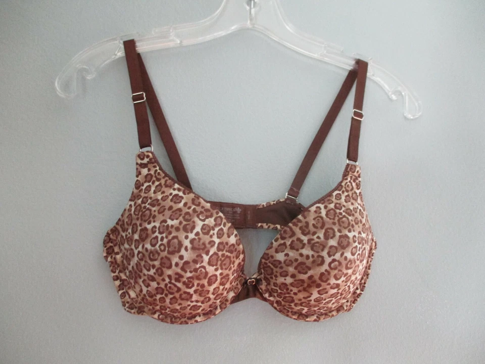 Sujetador push-up con aros estampado animal marrón talla 34 C Lily of France para mujer Foto 2 de 4