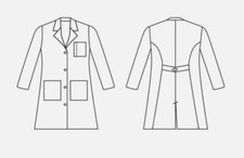 Landau Women's 44 Button Front 3 Pocket Lab Coat - 3155