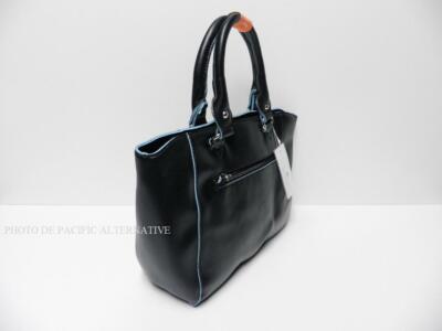 Sac à Main Noir DAVID JONES Pour Femme - En PVC, Doublure Tissu - Occasion Mais état Neuf